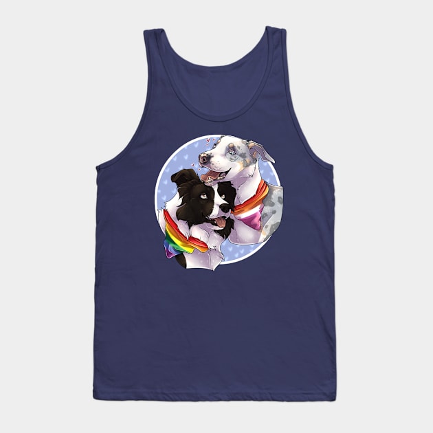 Lesbian Pride - Border collies Tank Top by Fox & Roses